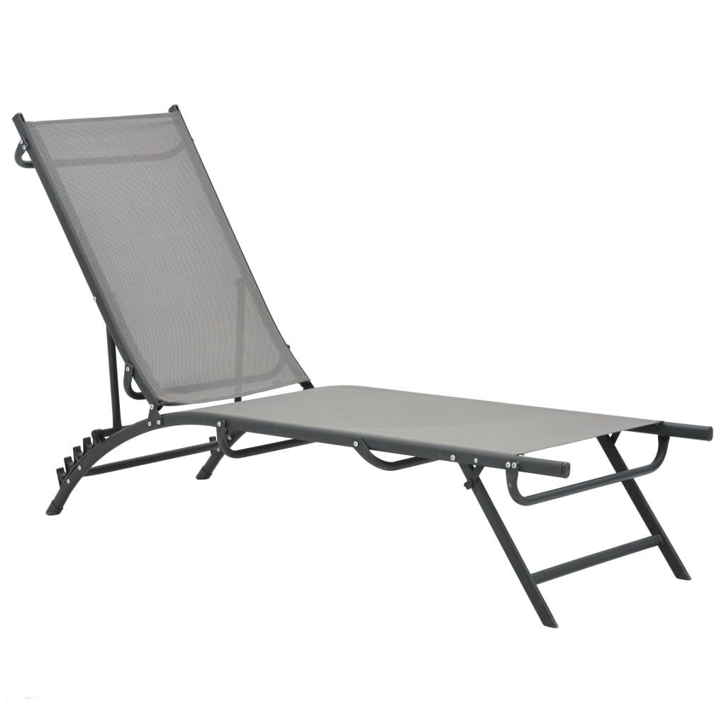 Sun Loungers 2 pcs Textilene and Steel Sun Loungers 2 pcs Textilene and Steel