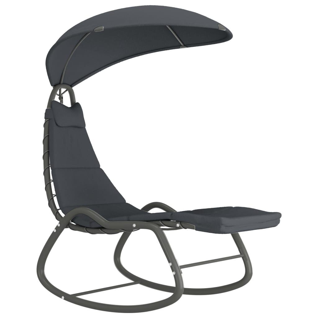 Garden Swing Chair Grey 160x80x195 cm Fabric Garden Swing Chair Grey 160x80x195 cm Fabric