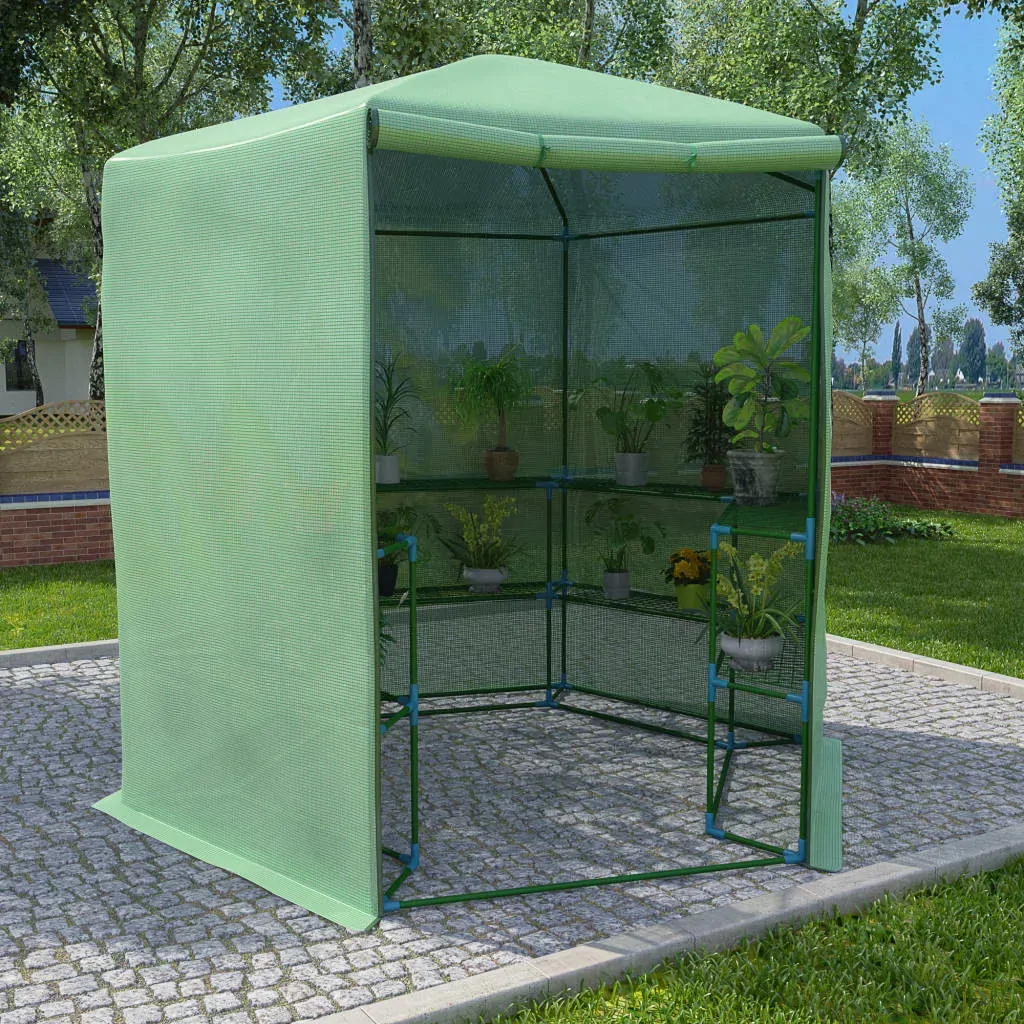 Greenhouse with Shelves Steel 227x223 cm Greenhouse with Shelves Steel 227x223 cm