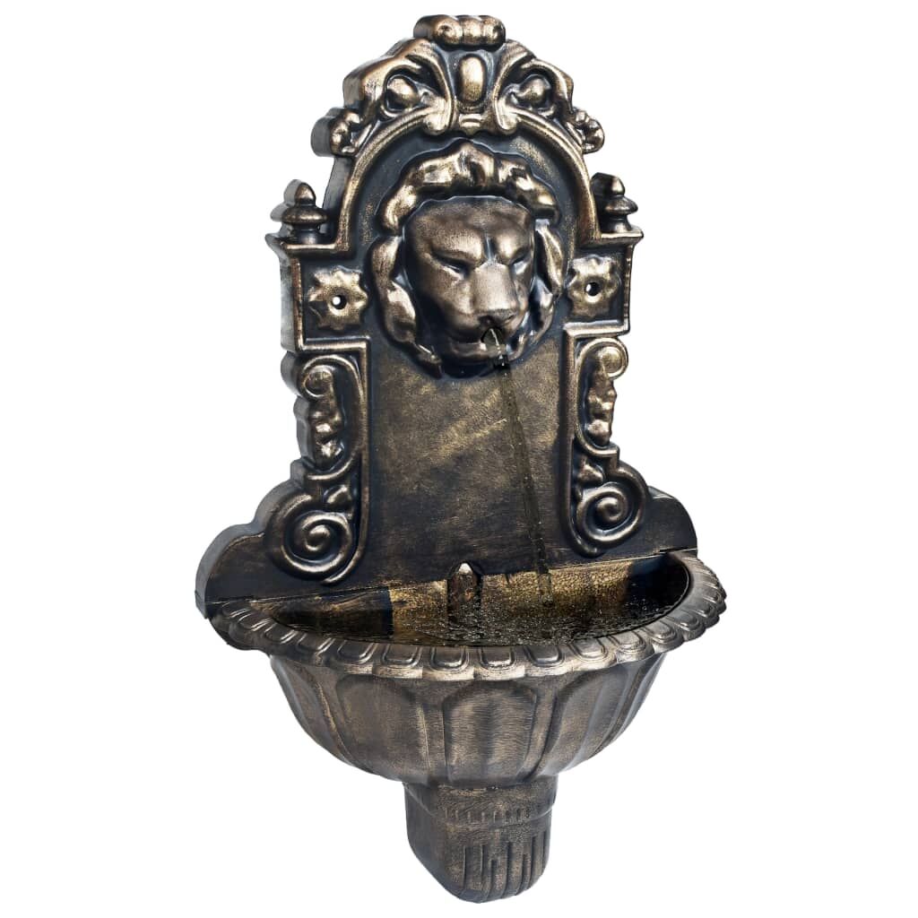Wall Fountain Lion Head Design Bronze Wall Fountain Lion Head Design Bronze