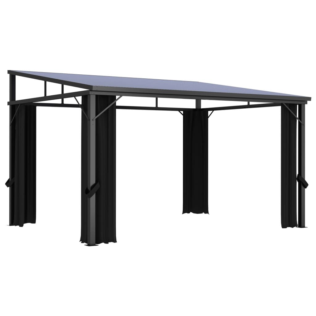 Gazebo with Curtain 405x294x244 cm Anthracite Gazebo with Curtain 405x294x244 cm Anthracite