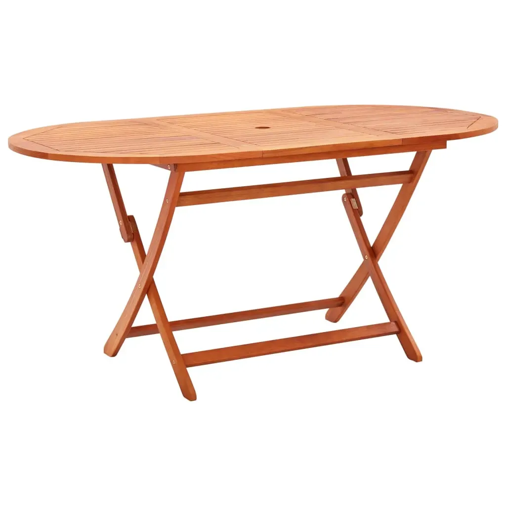Folding Garden Table 160x85x74 cm Solid Eucalyptus Wood Folding Garden Table 160x85x74 cm Solid Eucalyptus Wood
