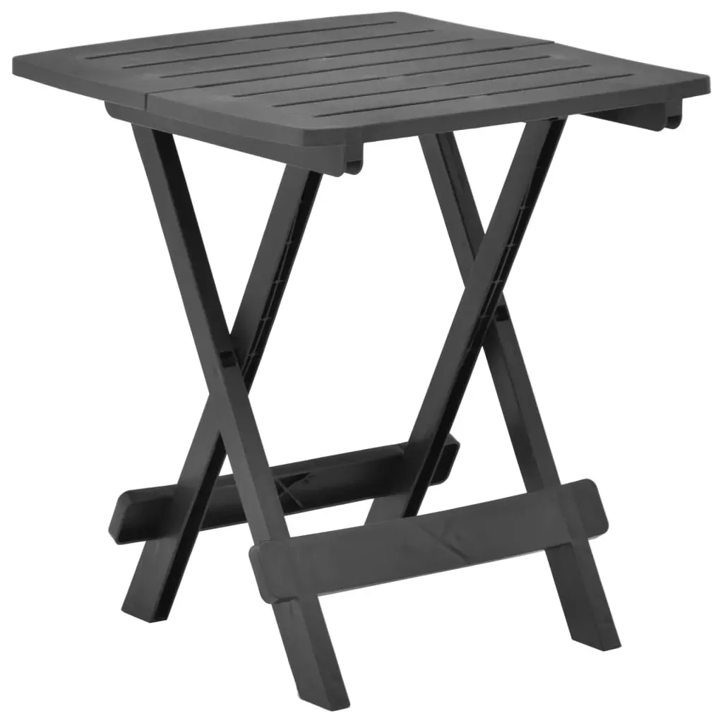Folding Garden Table Anthracite 45x43x50 cm Plastic Folding Garden Table Anthracite 45x43x50 cm Plastic