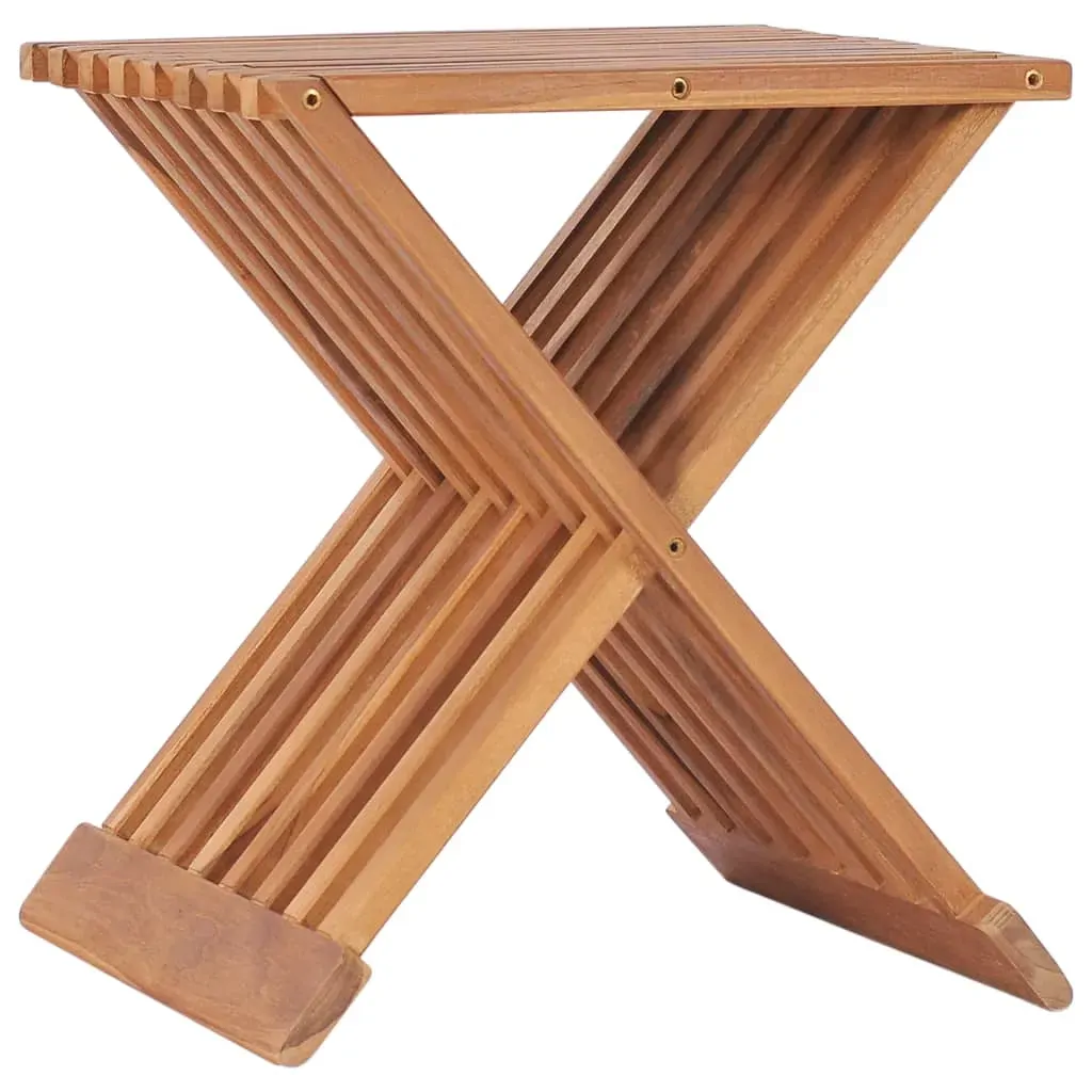 Folding Stool 40x32x45 cm Solid Teak Wood Folding Stool 40x32x45 cm Solid Teak Wood