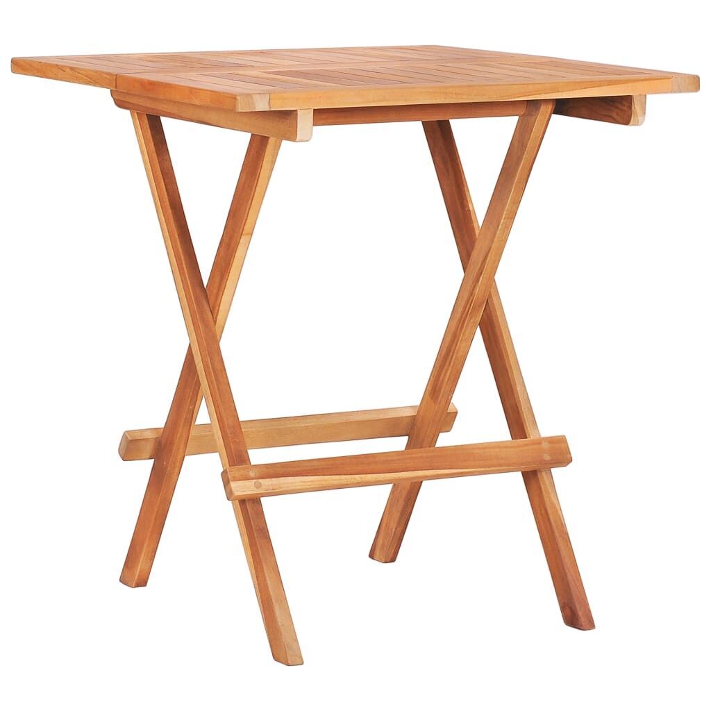 3 Piece Folding Bistro Set Solid Teak Wood 3 Piece Folding Bistro Set Solid Teak Wood