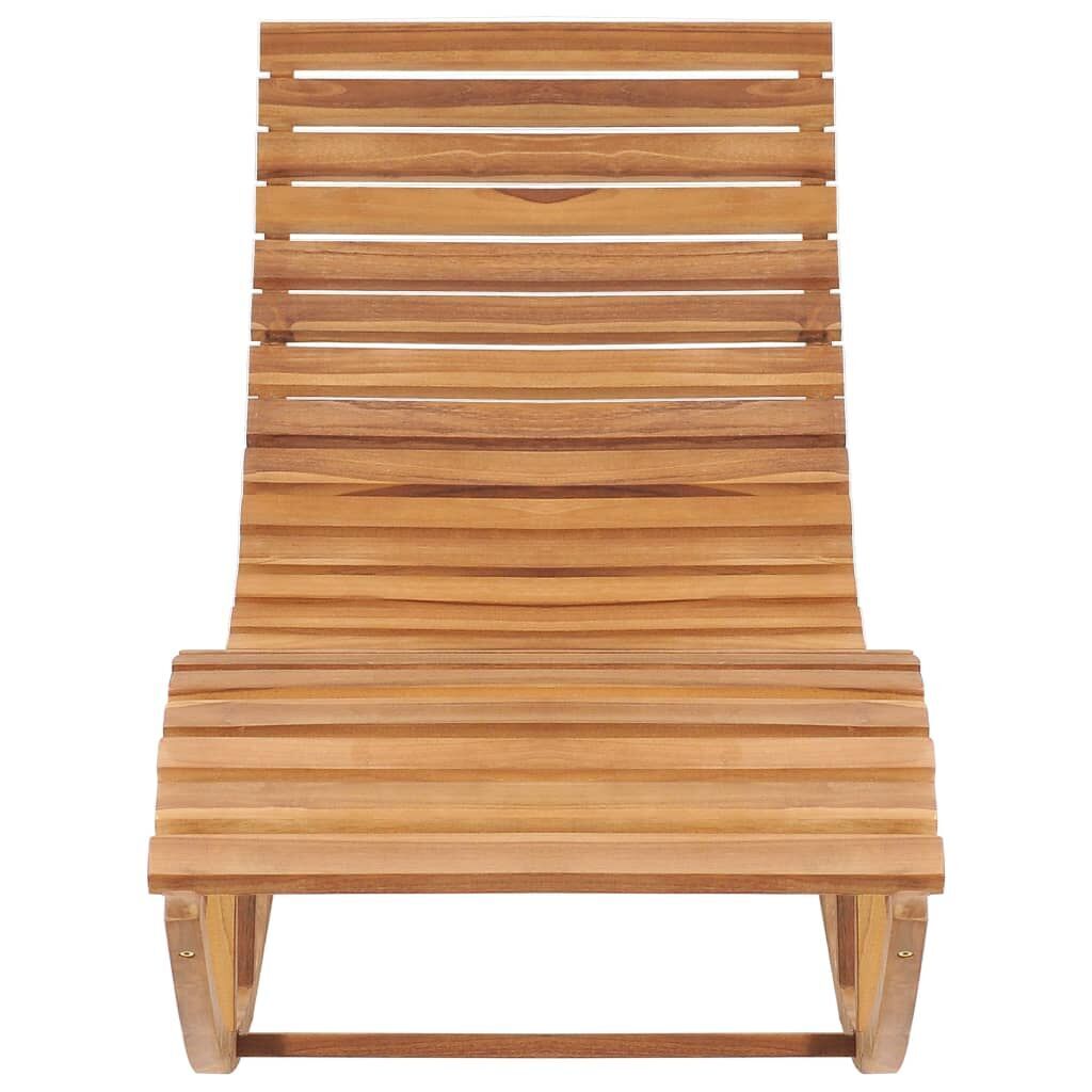 Rocking Sunlounger Solid Teak Wood Rocking Sunlounger Solid Teak Wood