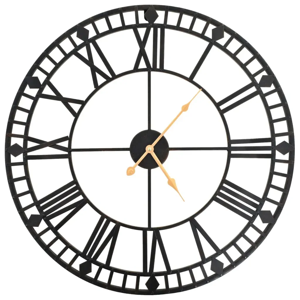 Vintage Wall Clock with Quartz Movement Metal 60 cm XXL Vintage Wall Clock with Quartz Movement Metal 60 cm XXL