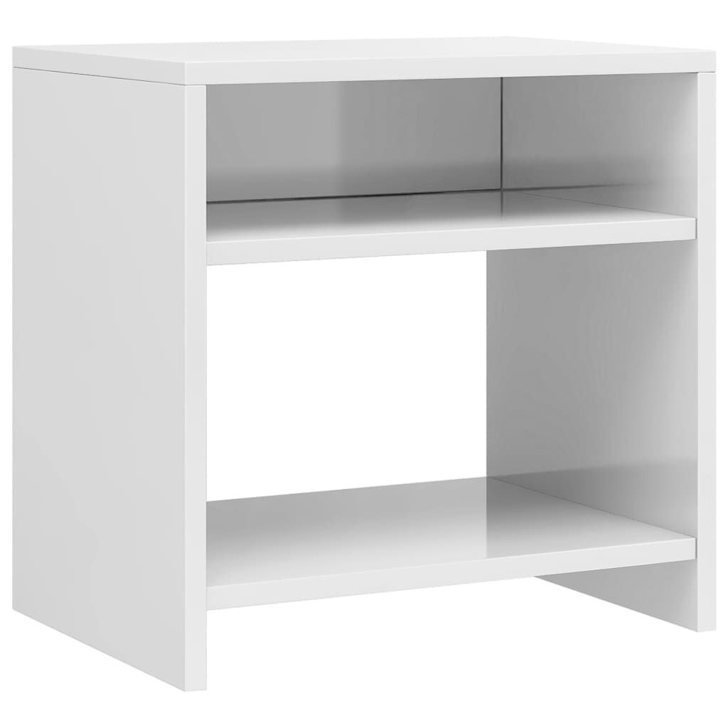 Bedside Cabinet High Gloss White 40x30x40 cm Engineered Wood Bedside Cabinet High Gloss White 40x30x40 cm Engineered Wood