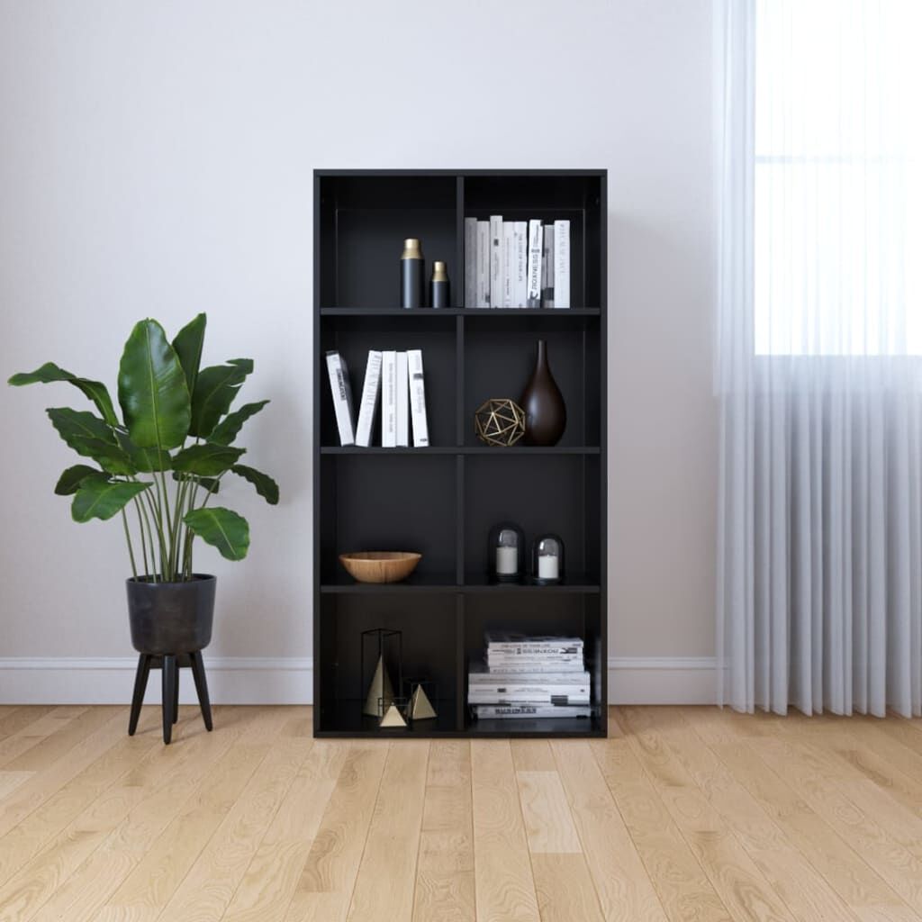 Book Cabinet/Sideboard Black 66x30x130 cm Engineered Wood Book Cabinet/Sideboard Black 66x30x130 cm Engineered Wood