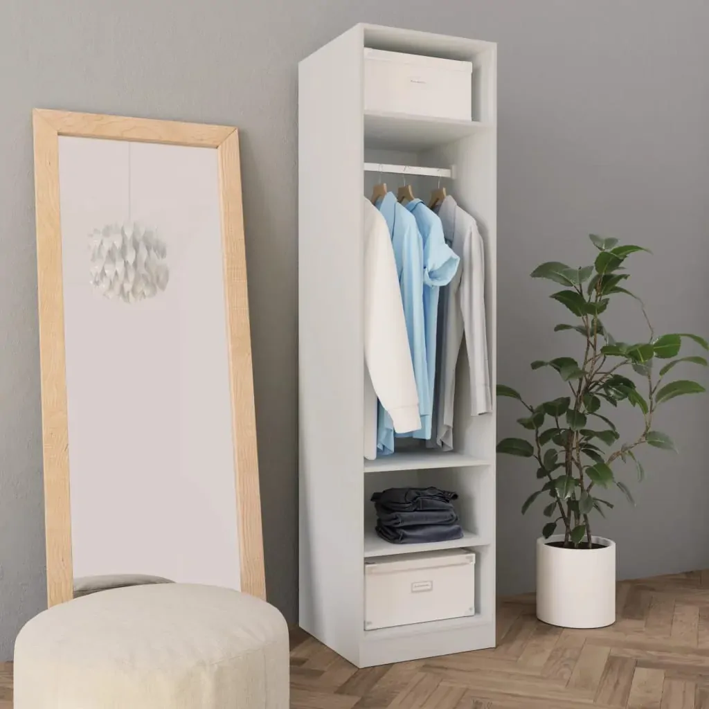 Wardrobe White 50x50x200 cm Engineered Wood Wardrobe White 50x50x200 cm Engineered Wood