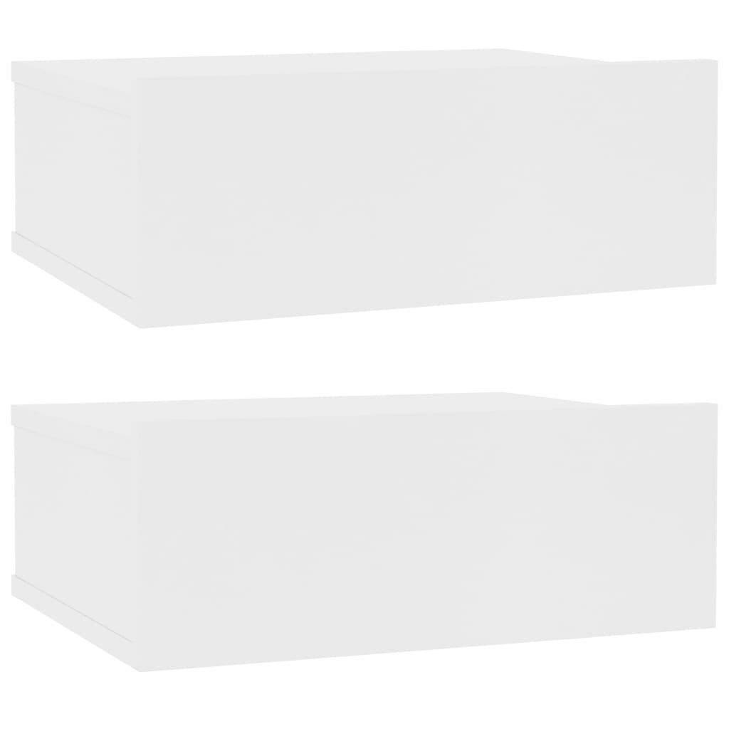 Floating Nightstands 2 pcs White 40x30x15cm Engineered Wood Floating Nightstands 2 pcs White 40x30x15cm Engineered Wood