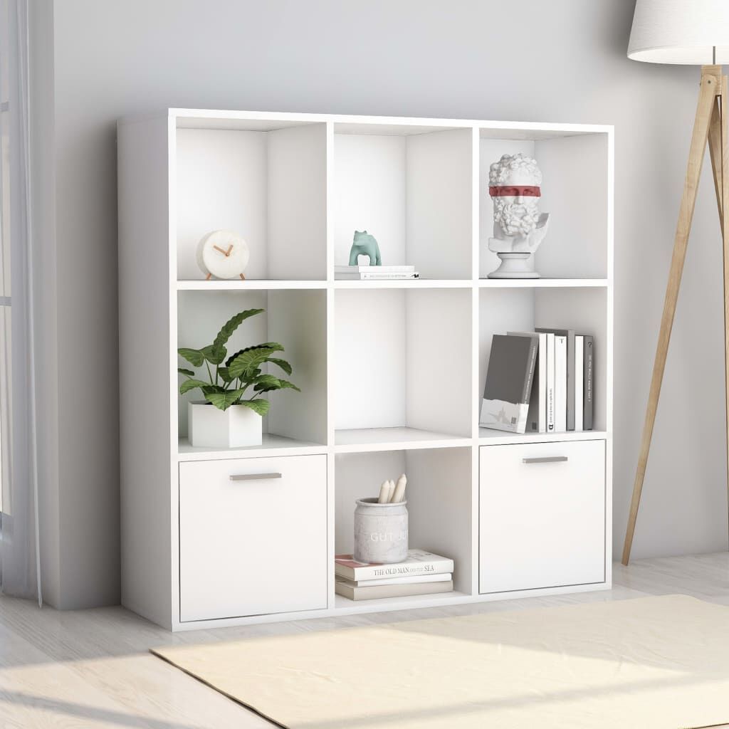 Book Cabinet White 98x30x98 cm Engineered Wood Book Cabinet White 98x30x98 cm Engineered Wood