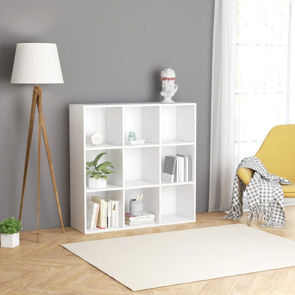 Book Cabinet White 98x29x97.5 cm Engineered Wood Book Cabinet White 98x29x97.5 cm Engineered Wood