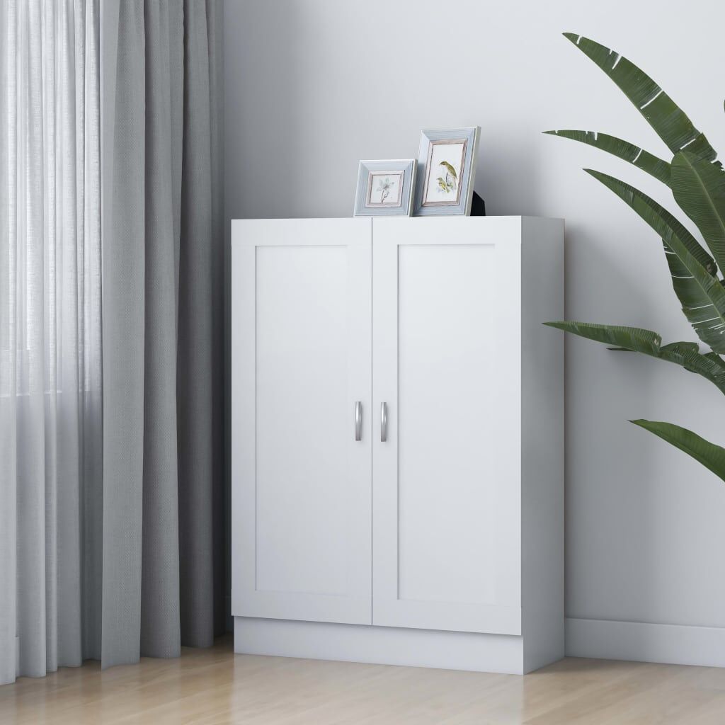 Book Cabinet White 82.5x30.5x115 cm Engineered Wood Book Cabinet White 82.5x30.5x115 cm Engineered Wood