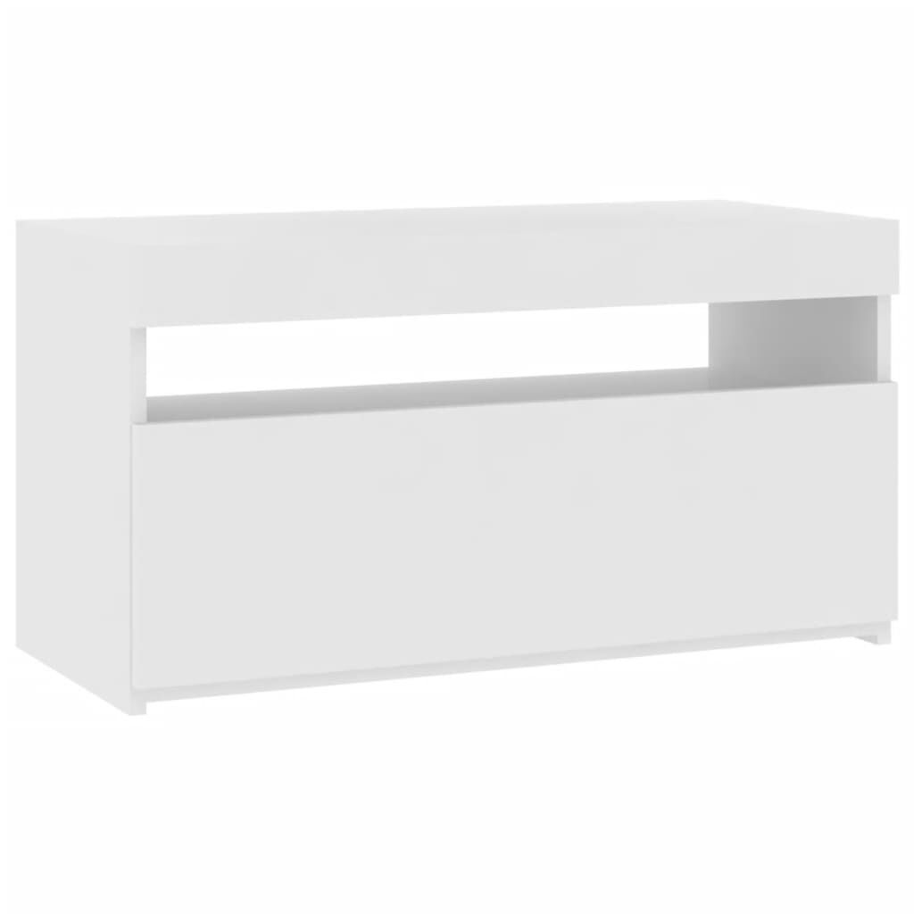 TV Cabinet with LED Lights White 75x35x40 cm TV Cabinet with LED Lights White 75x35x40 cm