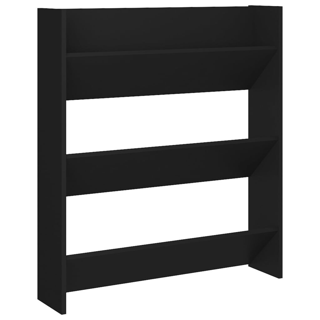 Wall Shoe Cabinet Black 80x18x90 cm Engineered Wood Wall Shoe Cabinet Black 80x18x90 cm Engineered Wood