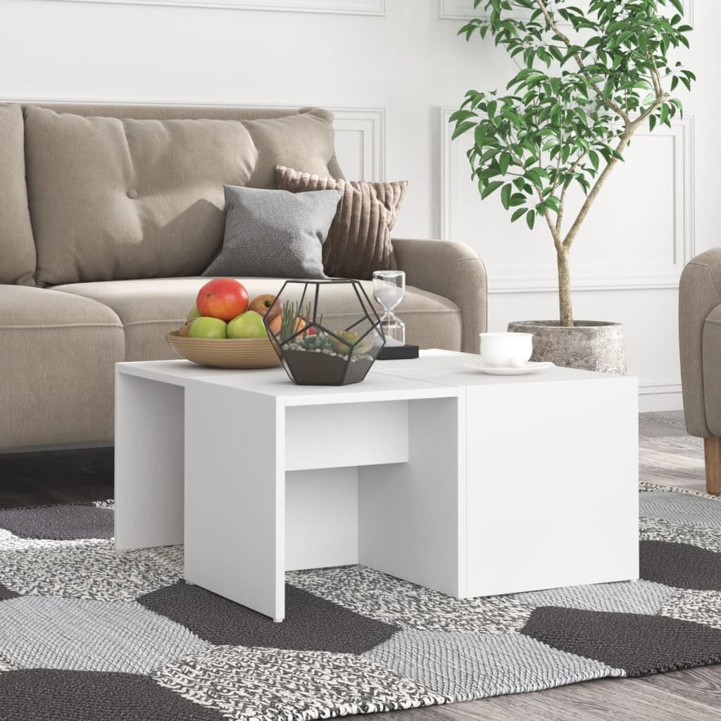 Coffee Tables 4 pcs White 33x33x33 cm Engineered Wood Coffee Tables 4 pcs White 33x33x33 cm Engineered Wood