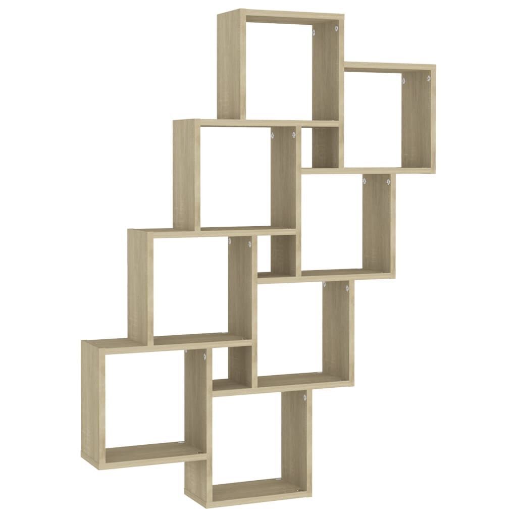 Wall Cube Shelf Sonoma Oak 90x15x119 cm Engineered Wood Wall Cube Shelf Sonoma Oak 90x15x119 cm Engineered Wood
