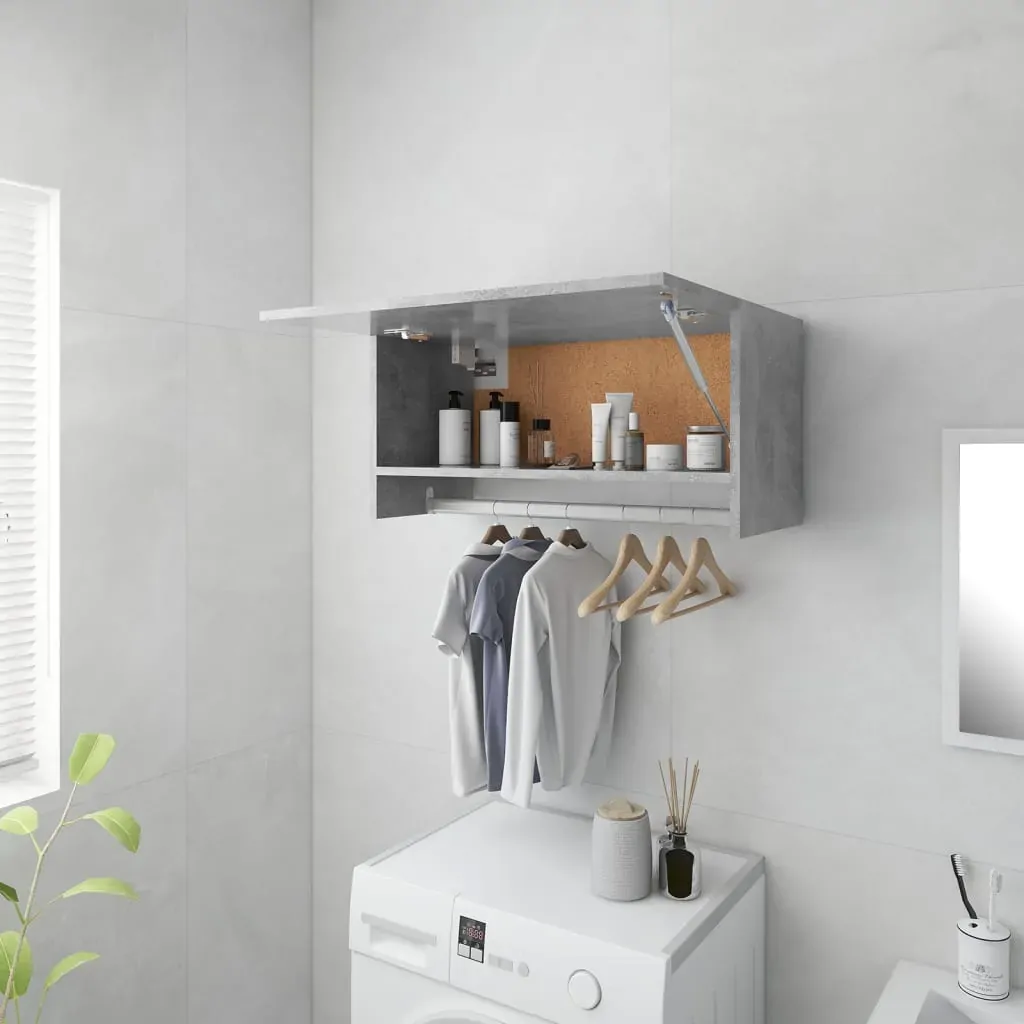 Wardrobe Concrete Grey 70x32.5x35 cm Engineered Wood Wardrobe Concrete Grey 70x32.5x35 cm Engineered Wood