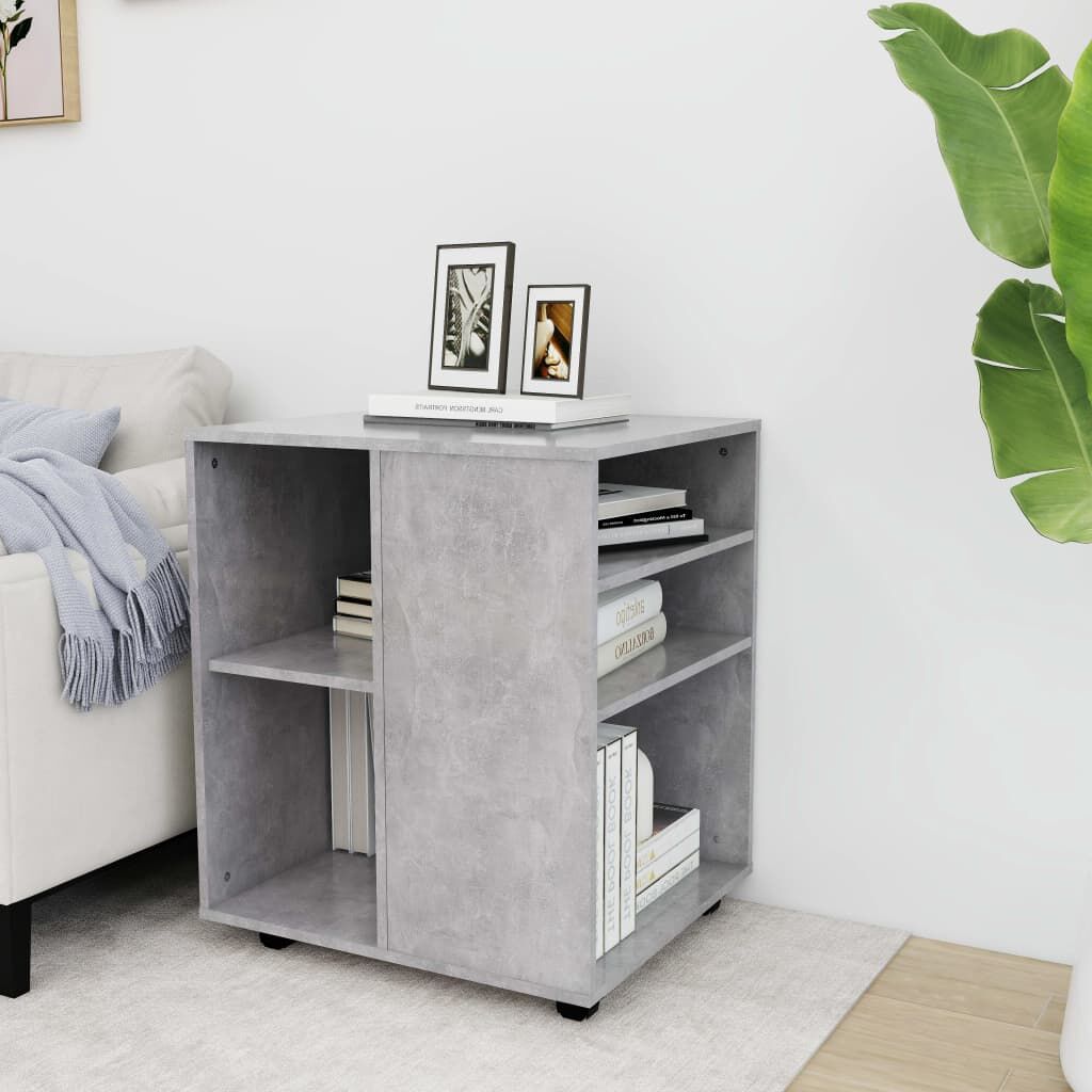 Rolling Cabinet Concrete Grey 60x53x72 cm Engineered Wood Rolling Cabinet Concrete Grey 60x53x72 cm Engineered Wood