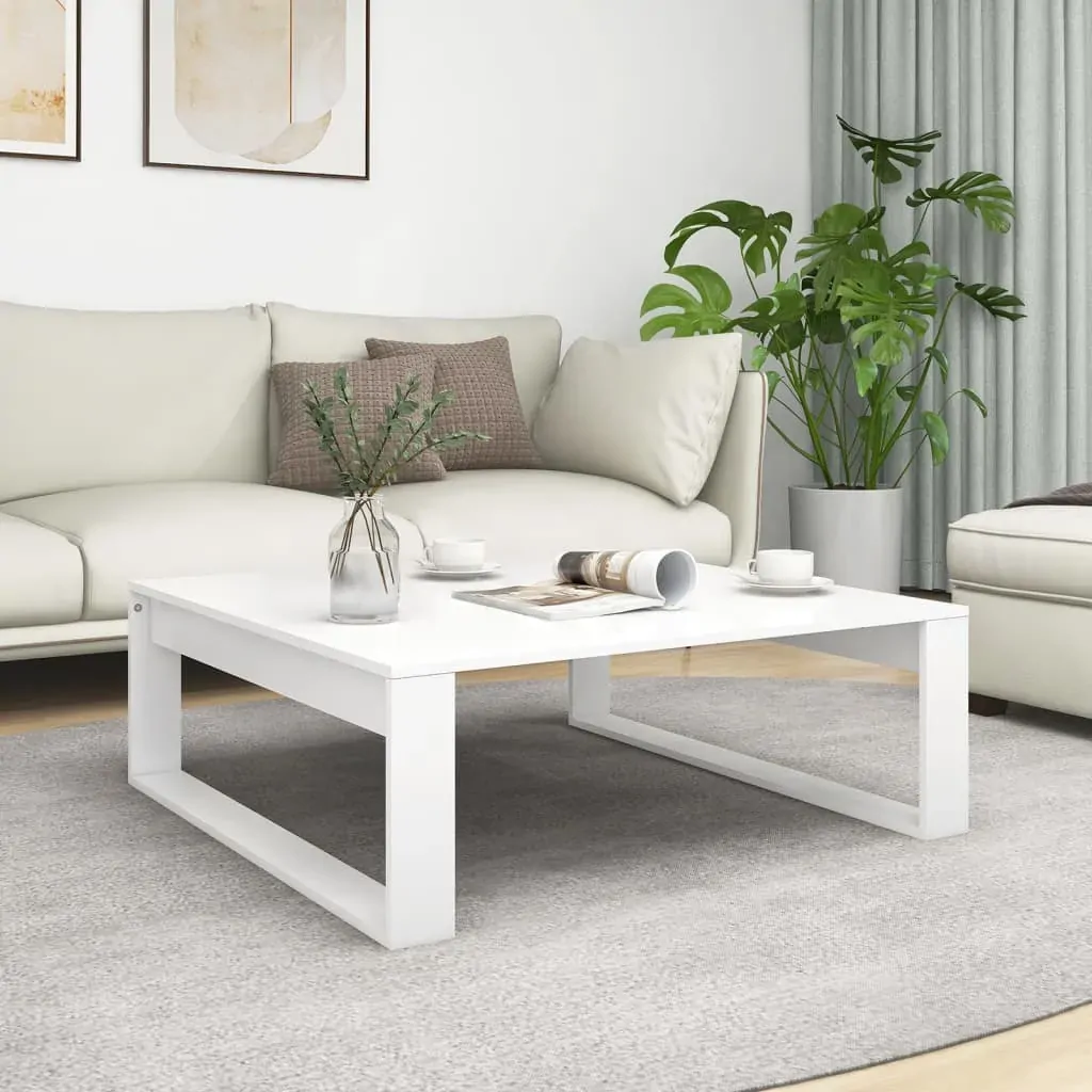 Coffee Table White 100x100x35 cm Engineered Wood Coffee Table White 100x100x35 cm Engineered Wood