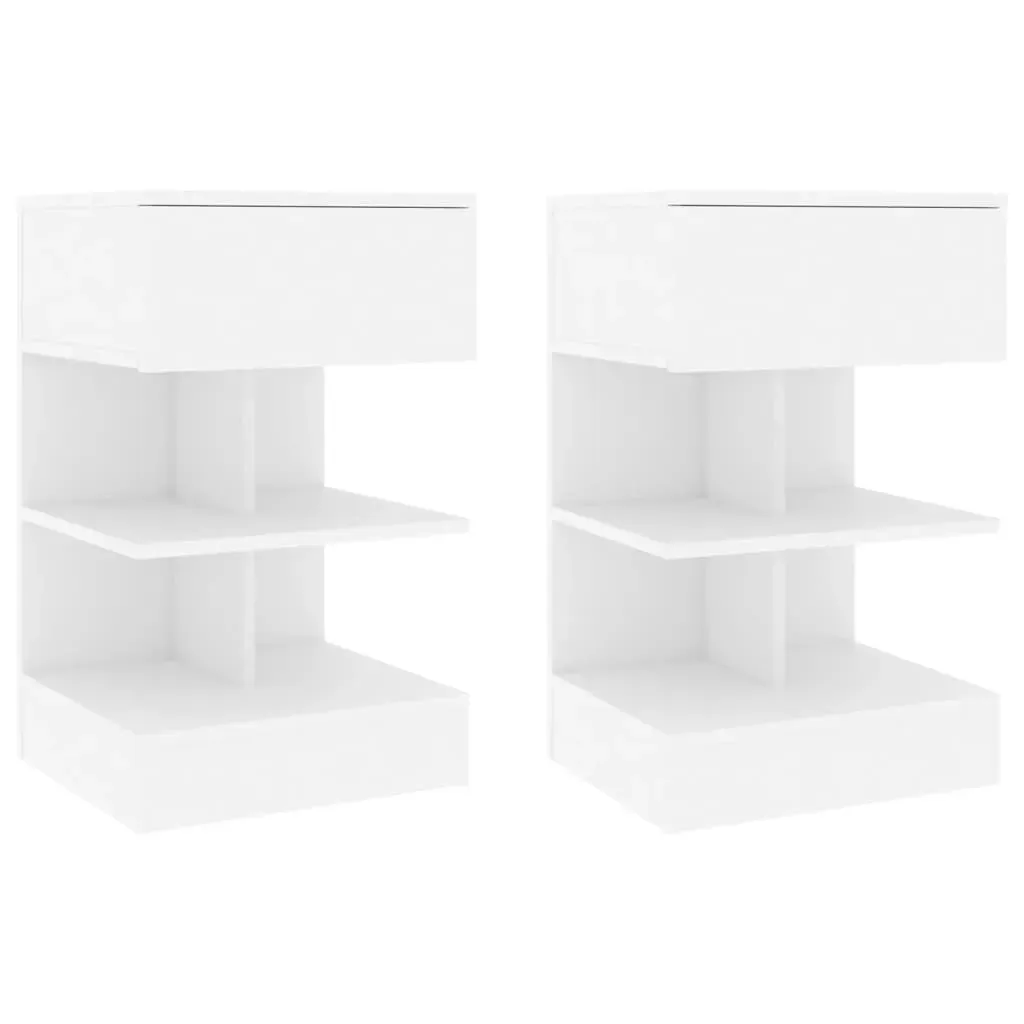 Bedside Cabinets 2 pcs White 40x35x65 cm Engineered Wood Bedside Cabinets 2 pcs White 40x35x65 cm Engineered Wood