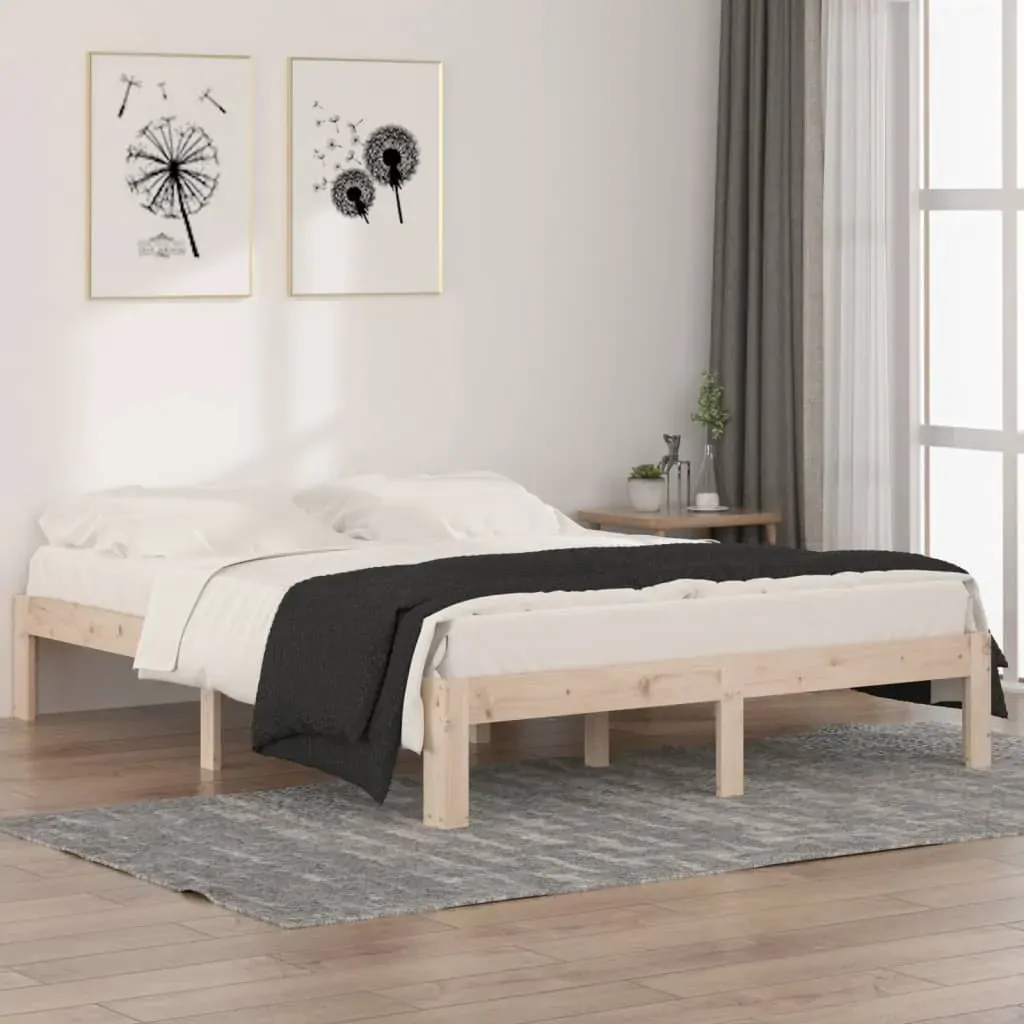Bed Frame without Mattress Solid Wood 150x200 cm Bed Frame without Mattress Solid Wood 150x200 cm