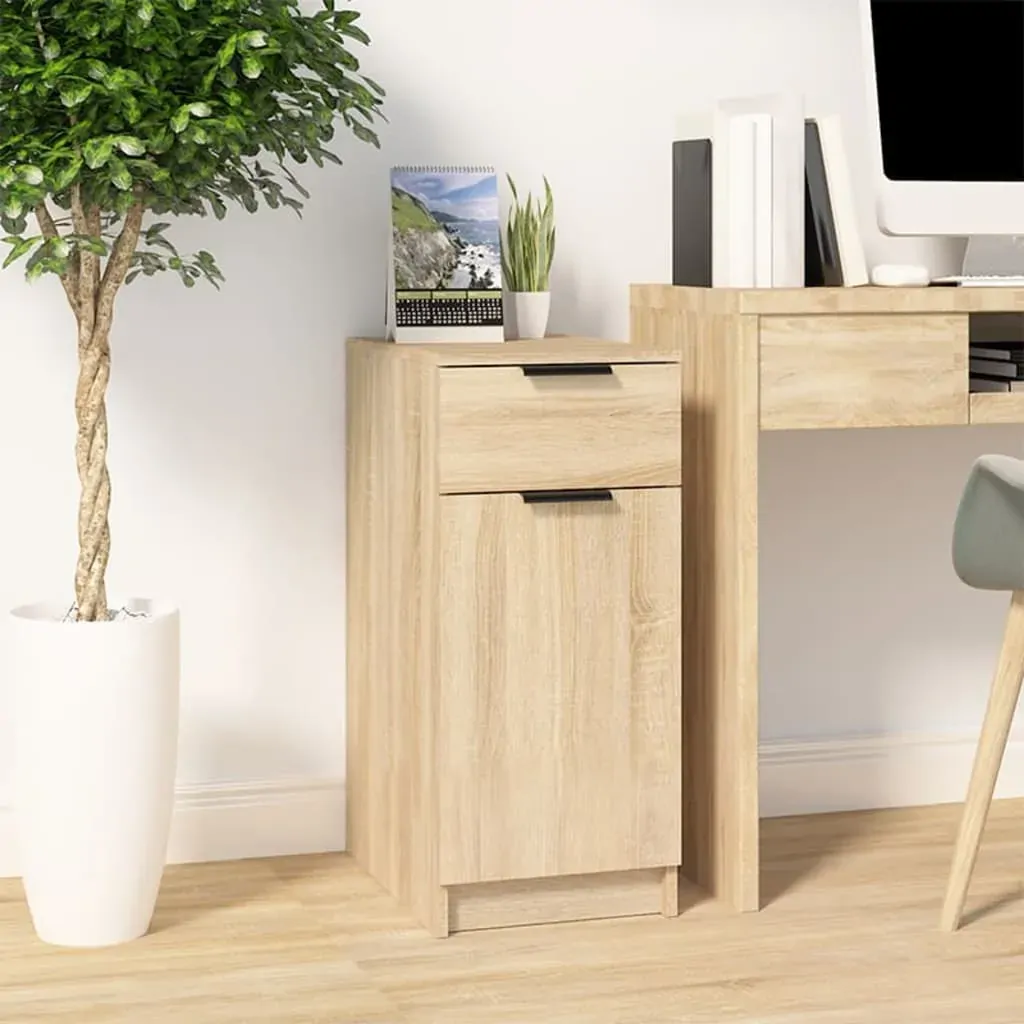 Desk Cabinet Sonoma Oak 33.5x50x75 cm Engineered Wood Desk Cabinet Sonoma Oak 33.5x50x75 cm Engineered Wood