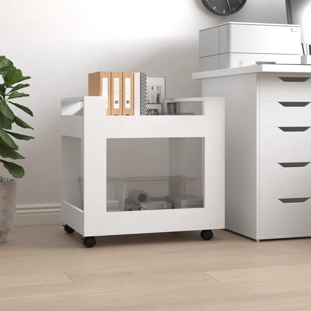 Desk Trolley White 60x45x60 cm Engineered Wood Desk Trolley White 60x45x60 cm Engineered Wood