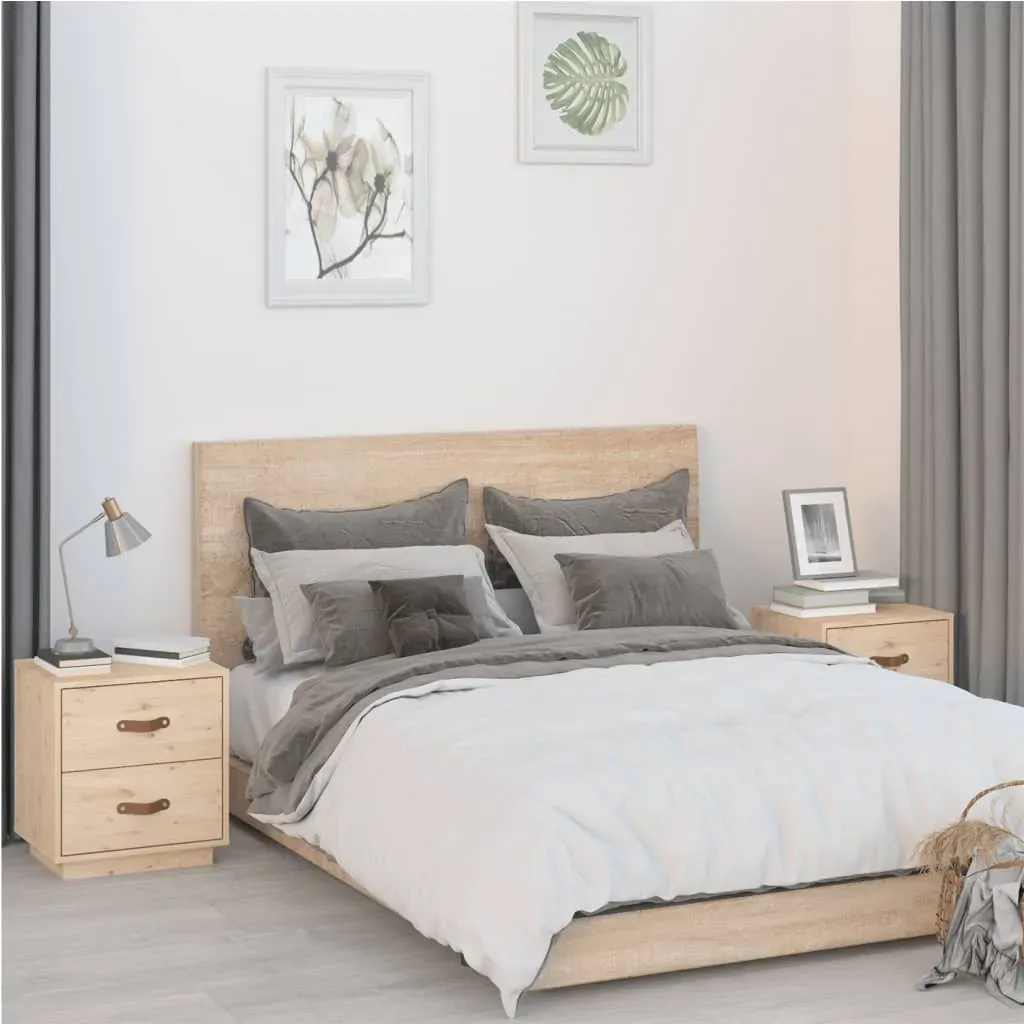 Bedside Cabinets 2 pcs 40x34x45 cm Solid Wood Pine Bedside Cabinets 2 pcs 40x34x45 cm Solid Wood Pine
