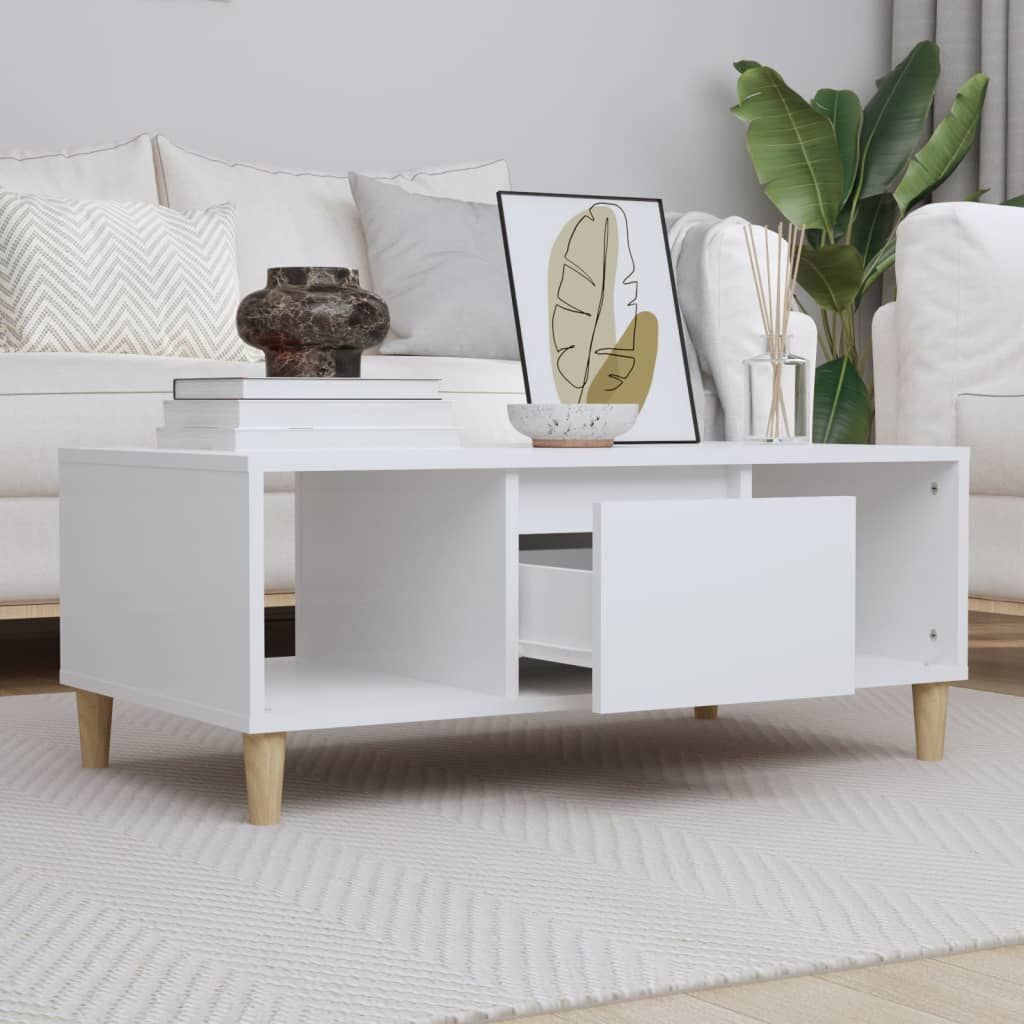 Coffee Table White 90x50x36.5 cm Engineered Wood Coffee Table White 90x50x36.5 cm Engineered Wood