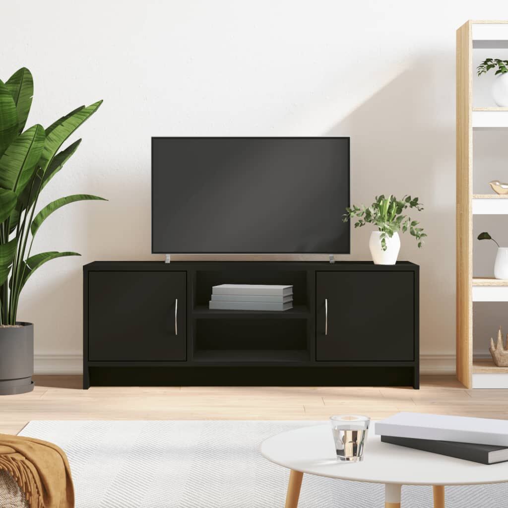 TV Cabinet Black 102x30x37.5 cm Engineered Wood TV Cabinet Black 102x30x37.5 cm Engineered Wood