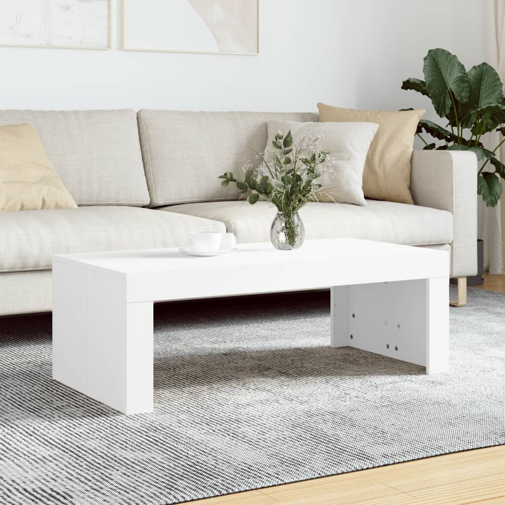 Coffee Table White 102x50x36 cm Engineered Wood Coffee Table White 102x50x36 cm Engineered Wood