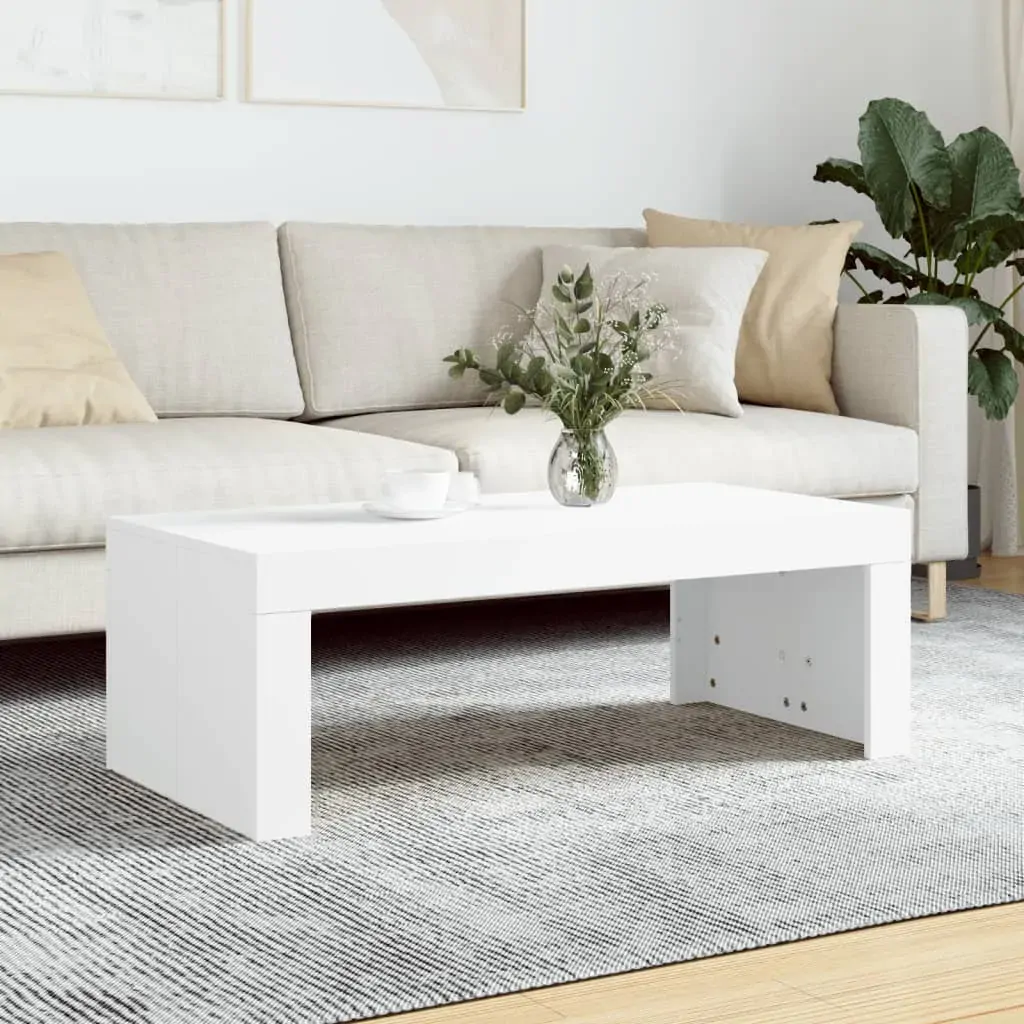 Coffee Table White 102x50x36 cm Engineered Wood Coffee Table White 102x50x36 cm Engineered Wood