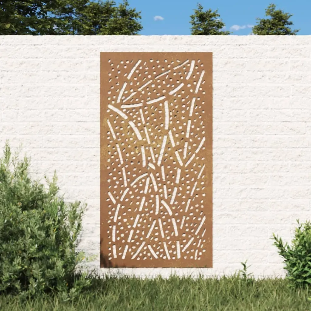 Garden Wall Decoration 105x55 cm Corten Steel Leaf Design Garden Wall Decoration 105x55 cm Corten Steel Leaf Design