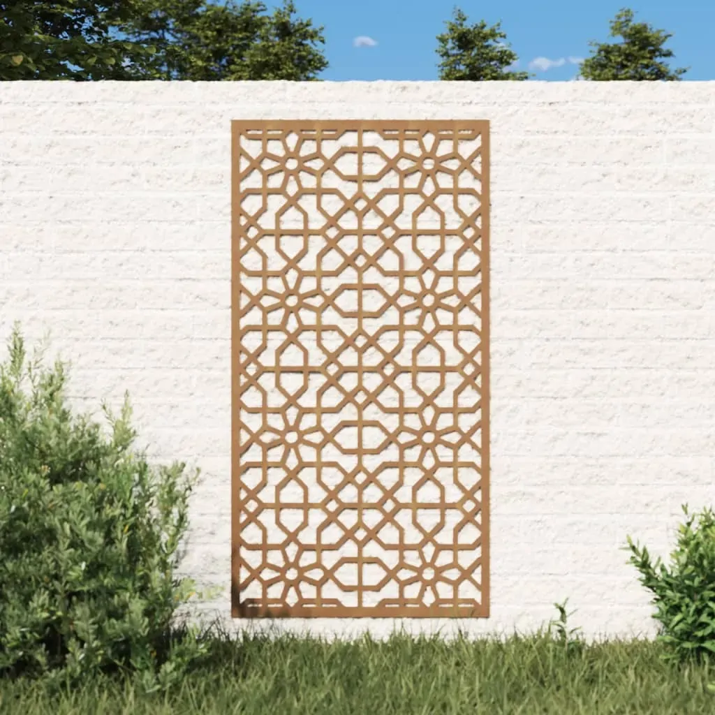 Garden Wall Decoration 105x55 cm Corten Steel Moorish Design Garden Wall Decoration 105x55 cm Corten Steel Moorish Design