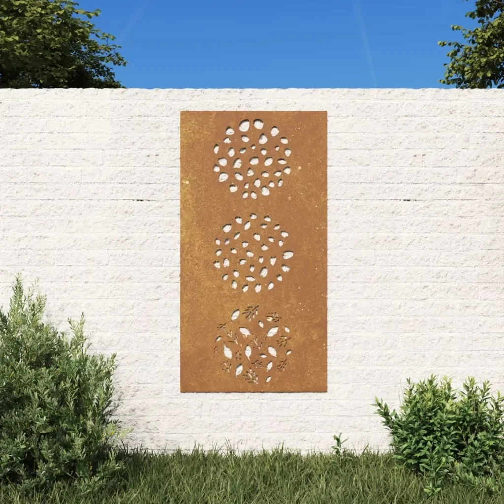 Garden Wall Decoration 105x55 cm Corten Steel Leaf Design Garden Wall Decoration 105x55 cm Corten Steel Leaf Design