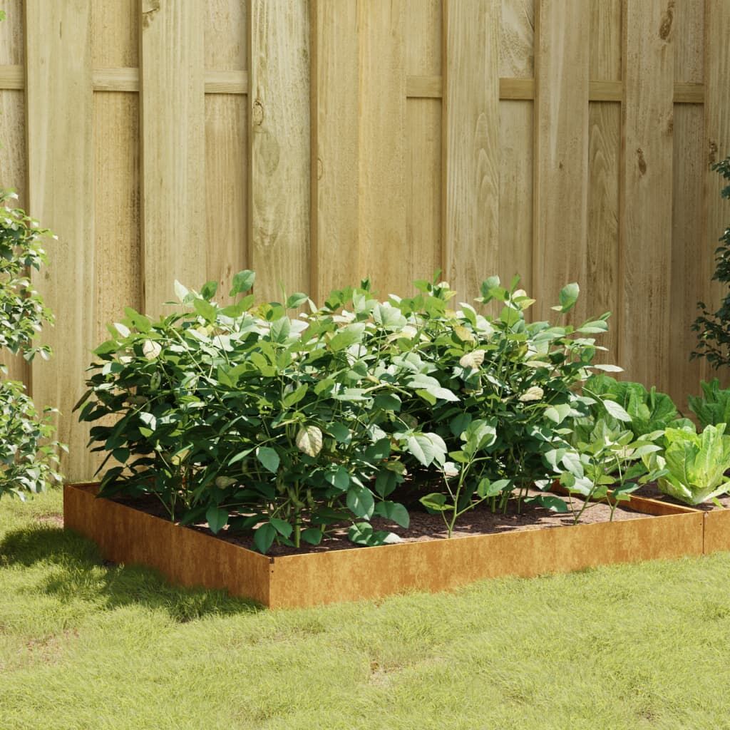 Garden Raised Bed 100x100x26 cm Corten Steel Garden Raised Bed 100x100x26 cm Corten Steel