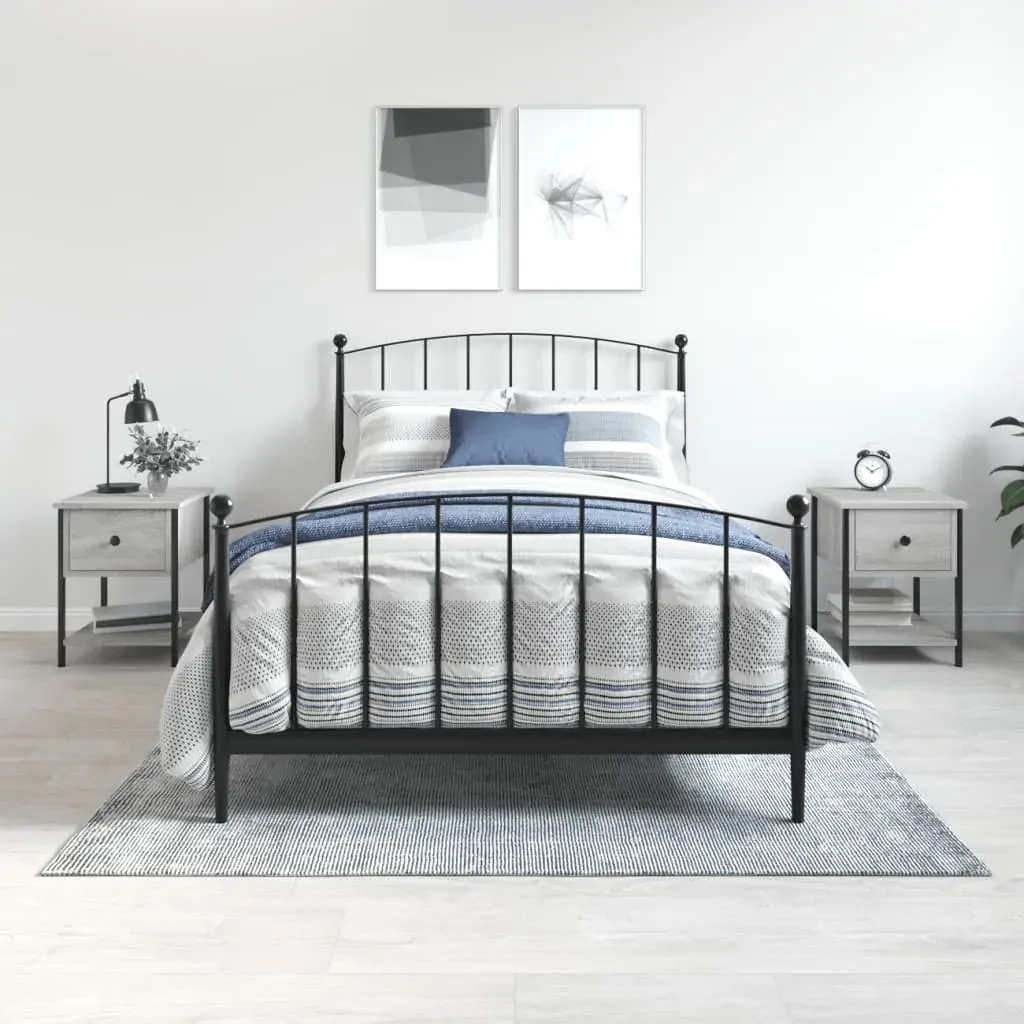 Bedside Tables 2 pcs Grey Sonoma 34x35.5x45 cm Engineered Wood Bedside Tables 2 pcs Grey Sonoma 34x35.5x45 cm Engineered Wood