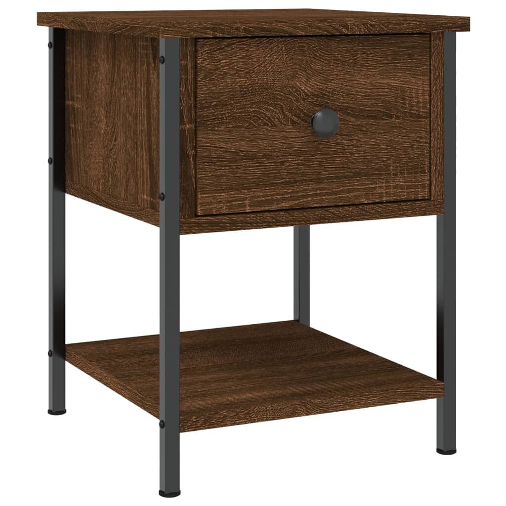 Bedside Table Brown Oak 34x35.5x45 cm Engineered Wood Bedside Table Brown Oak 34x35.5x45 cm Engineered Wood