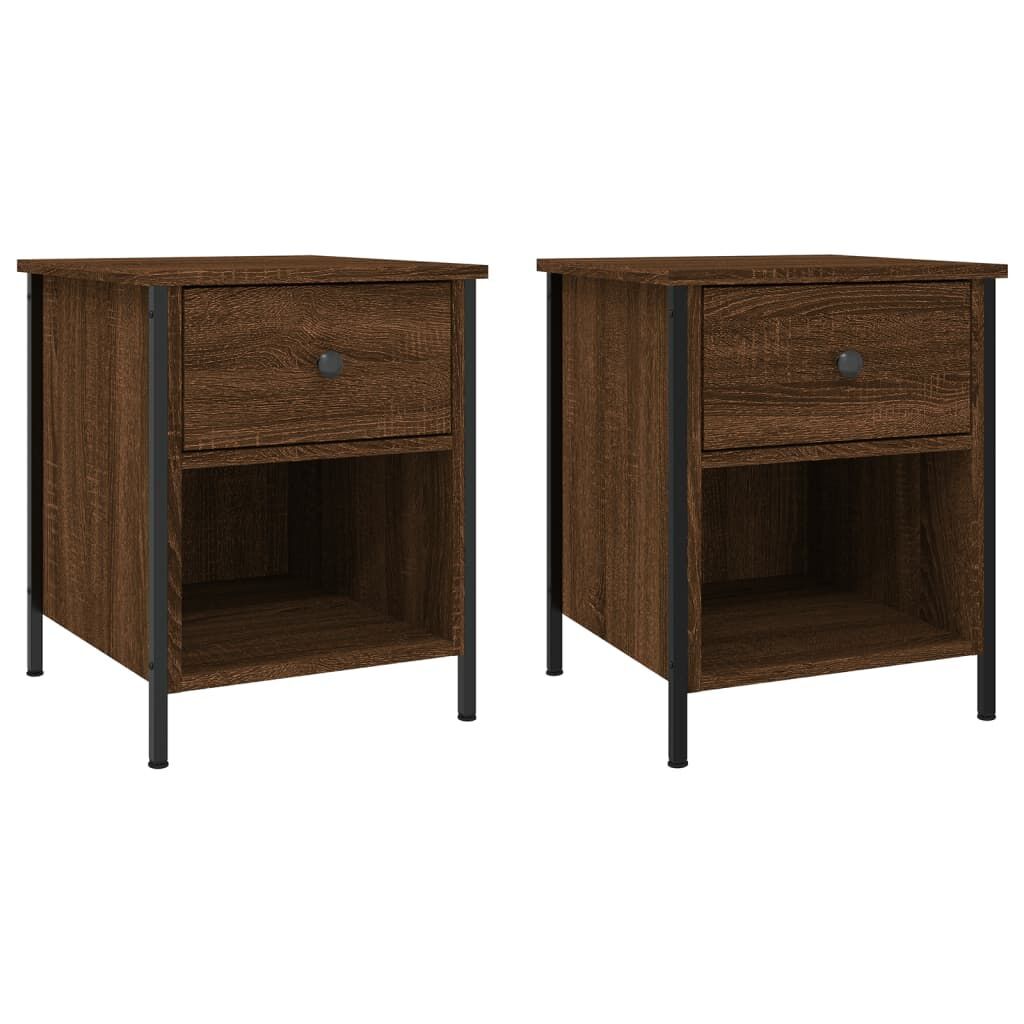 Bedside Cabinets 2 pcs Brown Oak 40x42x50 cm Engineered Wood Bedside Cabinets 2 pcs Brown Oak 40x42x50 cm Engineered Wood