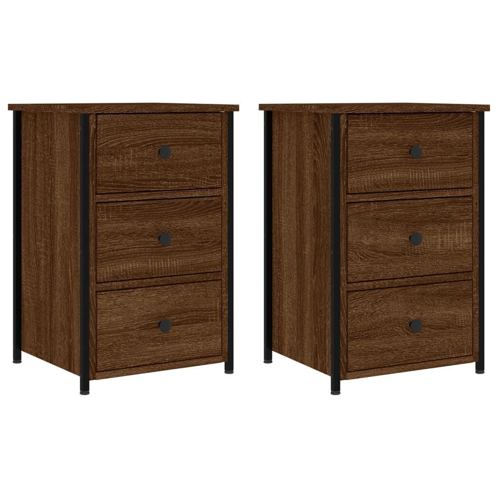 Bedside Cabinets 2 pcs Brown Oak 40x36x60 cm Engineered Wood Bedside Cabinets 2 pcs Brown Oak 40x36x60 cm Engineered Wood