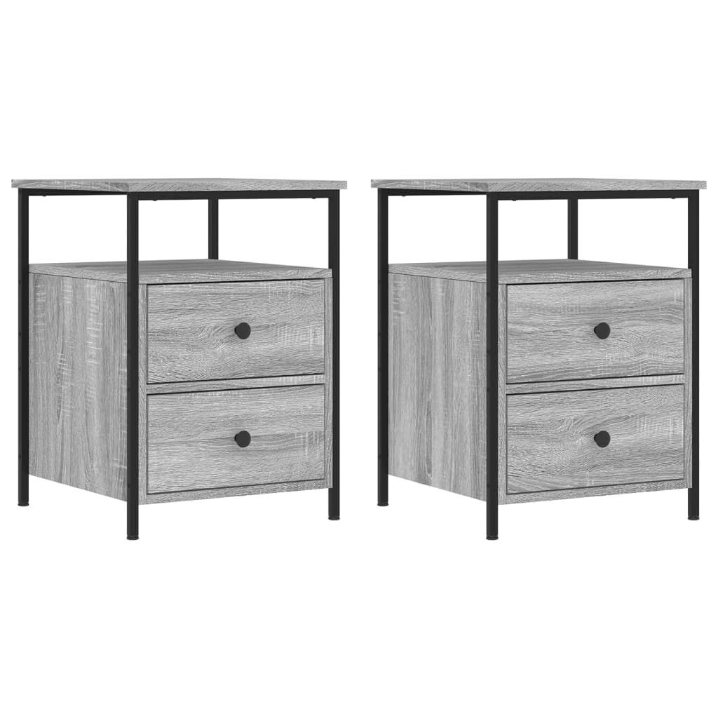 Bedside Cabinets 2 pcs Grey Sonoma 44x45x60 cm Engineered Wood Bedside Cabinets 2 pcs Grey Sonoma 44x45x60 cm Engineered Wood