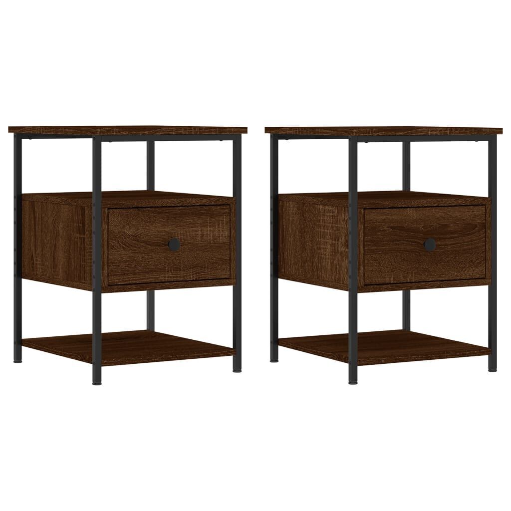 Bedside Cabinets 2 pcs Brown Oak 40x42x56 cm Engineered Wood Bedside Cabinets 2 pcs Brown Oak 40x42x56 cm Engineered Wood