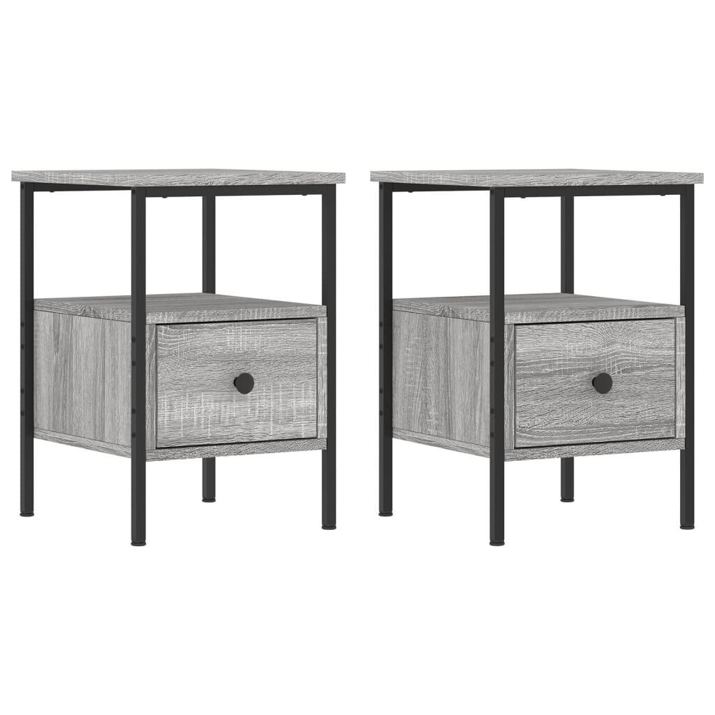 Bedside Cabinets 2 pcs Grey Sonoma 34x36x50 cm Engineered Wood Bedside Cabinets 2 pcs Grey Sonoma 34x36x50 cm Engineered Wood