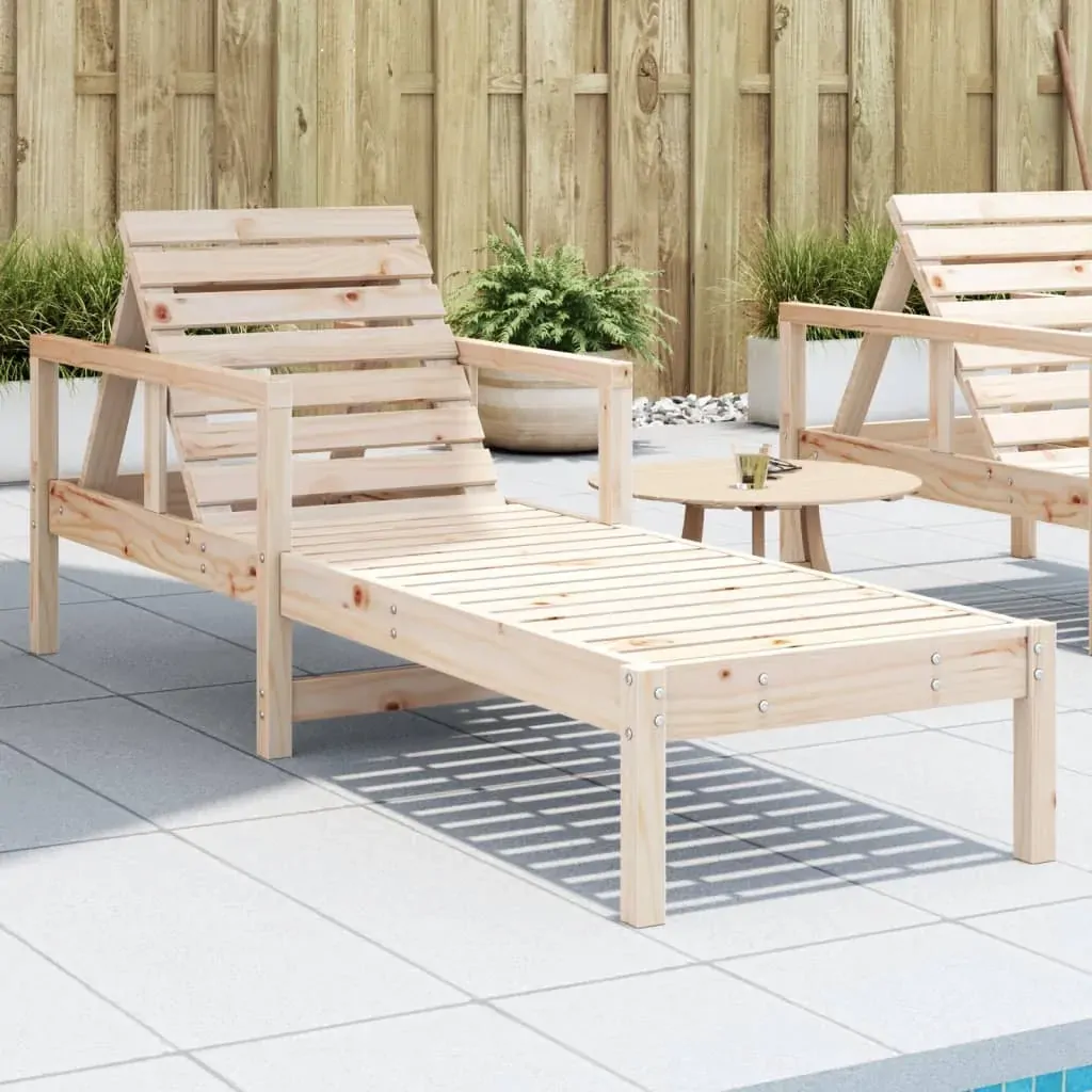 Sun Lounger 199.5x62x55 cm Solid Wood Pine Sun Lounger 199.5x62x55 cm Solid Wood Pine