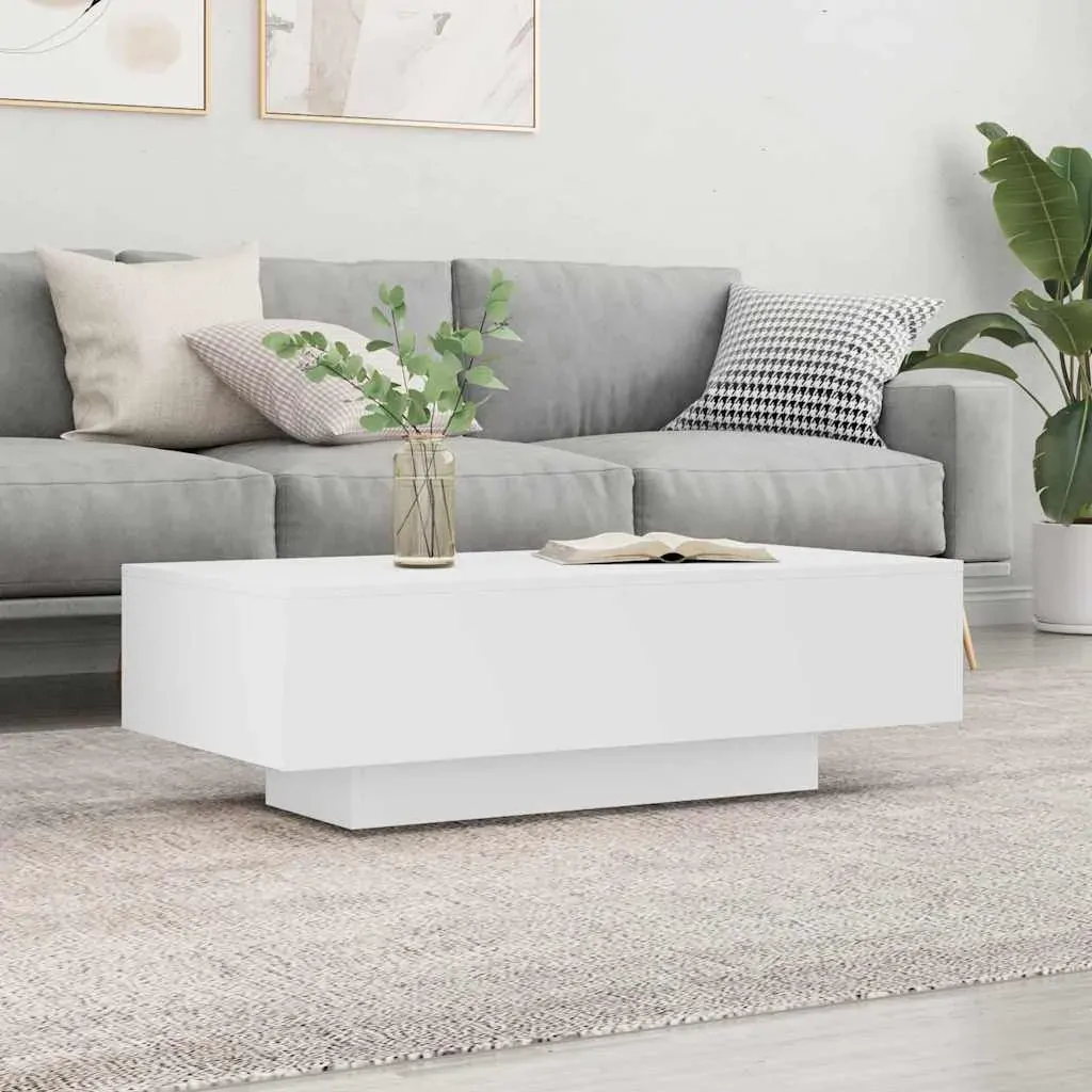 Coffee Table White 100x49.5x31 cm Engineered Wood Coffee Table White 100x49.5x31 cm Engineered Wood