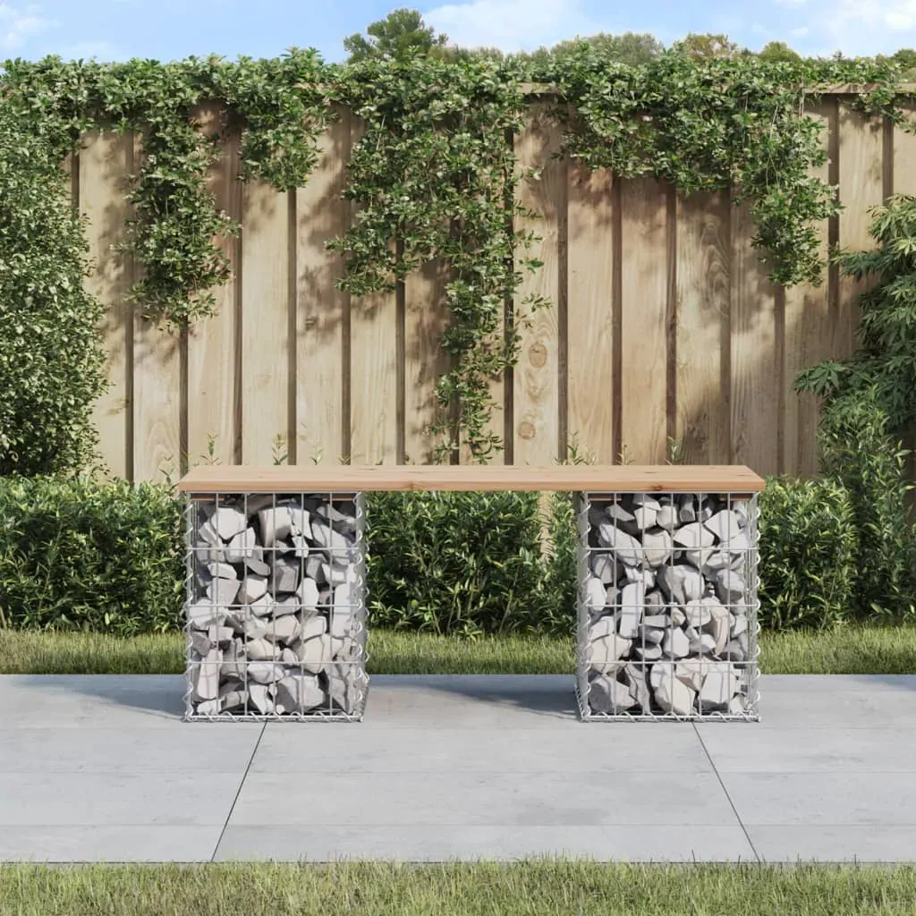 Garden Bench Gabion Design 103x31x42 cm Solid Wood Pine Garden Bench Gabion Design 103x31x42 cm Solid Wood Pine