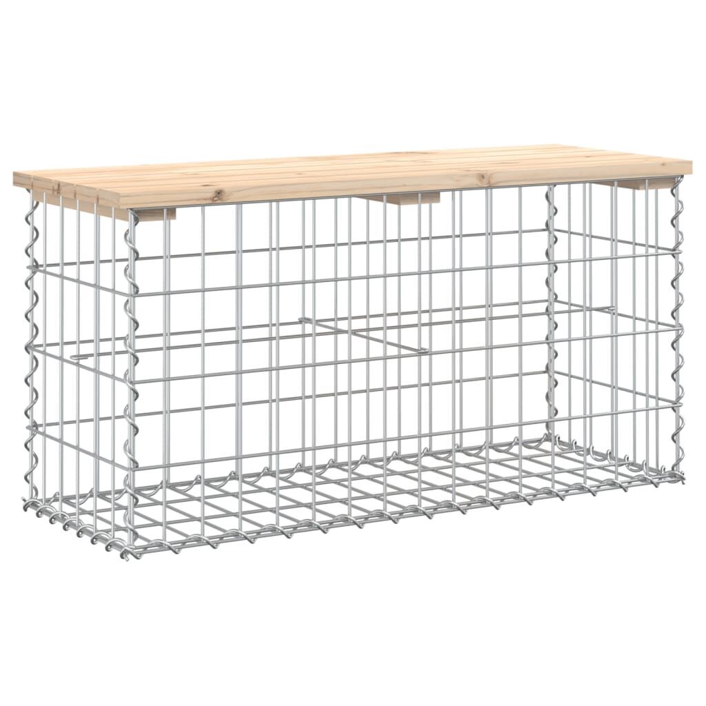 Garden Bench Gabion Design 83x31.5x42 cm Solid Wood Pine Garden Bench Gabion Design 83x31.5x42 cm Solid Wood Pine