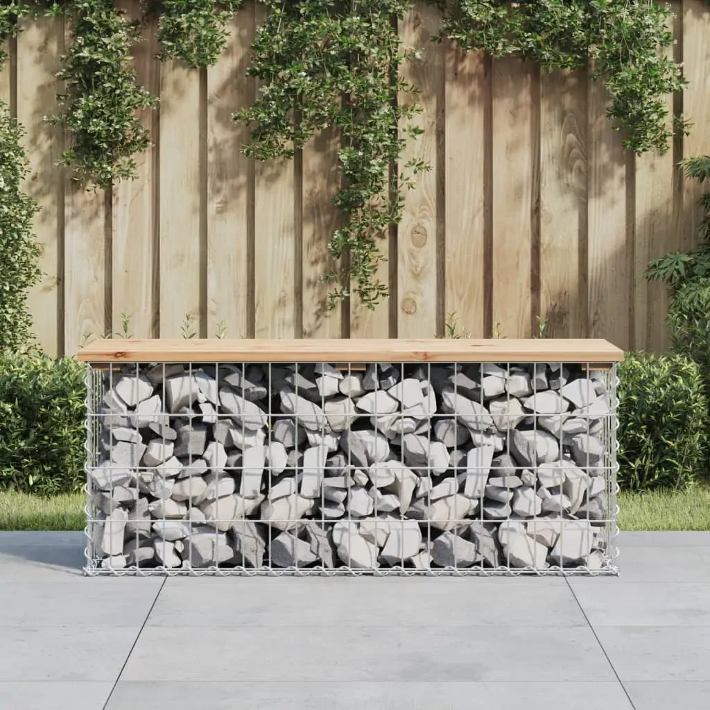 Garden Bench Gabion Design 103x31.5x42 cm Solid Wood Pine Garden Bench Gabion Design 103x31.5x42 cm Solid Wood Pine
